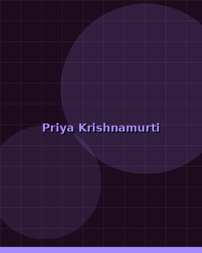 Priya Krishnamurti
